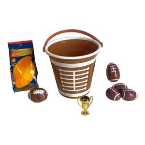 Football Easter Basket | Glow Ball, Toy Eggs, Stress Ball & Trophy Toy Gift Set